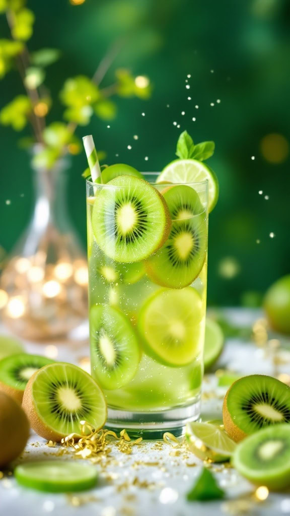 The Kiwi Lime Spritzer is a delightful, refreshing drink that perfectly balances the sweetness of kiwi with the tangy zest of lime. Ideal for gatherings or hot summer days, this cocktail is not only visually appealing but also incredibly simple to whip up. With just a few ingredients, you'll have a vibrant drink that’s sure to impress your guests.