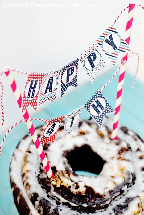Mini bunting for your 4th of july celebration (free printable)