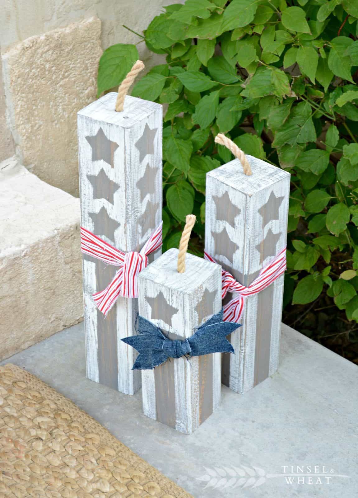 Darling neutral diy wood firecrackers