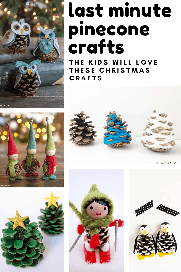 Loving these pinecone crafts for kids to make - so fun and festive and the perfect last minute craft for Christmas!