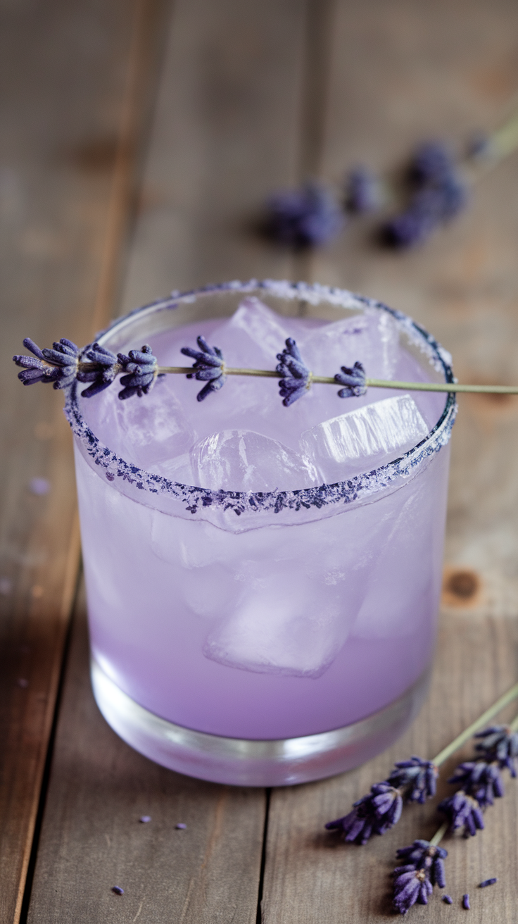 The Lavender Margarita is a refreshing twist on the classic cocktail, blending the bright, tangy notes of lime with the delicate floral essence of lavender. This drink is not just visually striking with its soft purple hue, but it also offers a unique and soothing flavor profile that intrigues the palate. Perfect for warm evenings or special gatherings, this cocktail is simple to whip up, making it a fun addition to your drink repertoire.