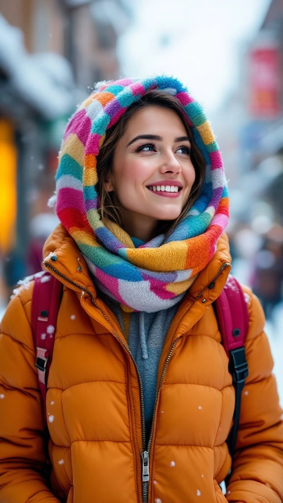 When it comes to staying warm and looking adorable, you can't go wrong with a layered hoodie and puffer jacket. This combo is not just practical; it’s also super stylish! Picture this: a cozy gray hoodie peeking out from under a vibrant orange puffer jacket. The bright color instantly adds a cheerful vibe, perfect for those chilly winter days.