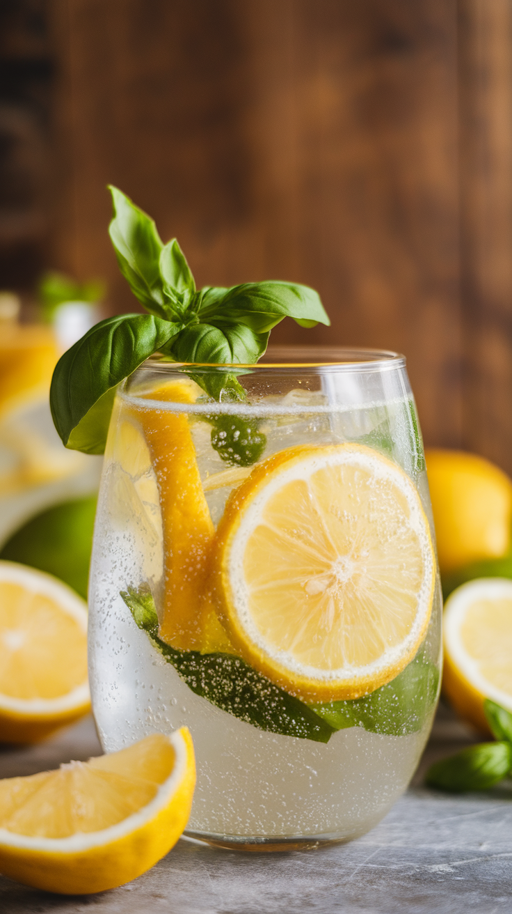 The Lemon Basil Fizz is a refreshing mocktail that perfectly balances the bright zing of lemon with the aromatic touch of fresh basil. This drink is bubbly, invigorating, and oh-so-simple to whip up, making it a great choice for any gathering or a relaxing afternoon at home.