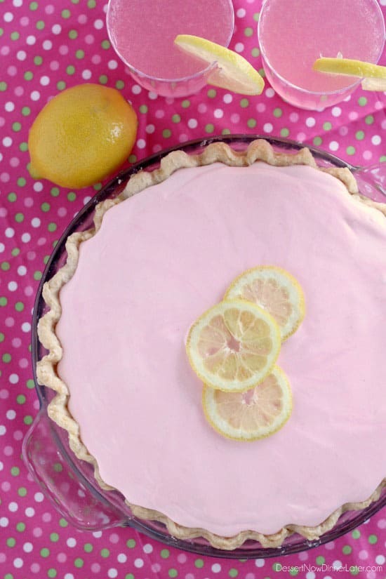 Frozen Pink Lemonade Pie