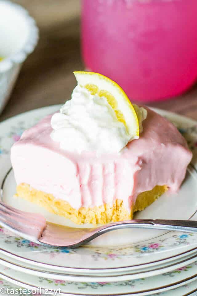 Pink Lemonade Icebox Pie Squares