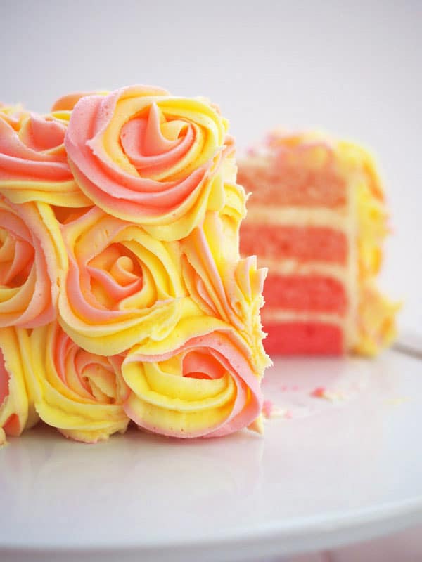 Pink Lemonade Ombre Cake