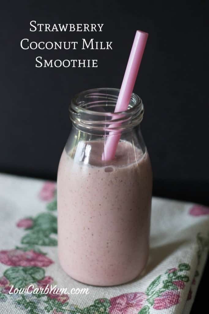 Strawberry Coconut Milk Smoothie