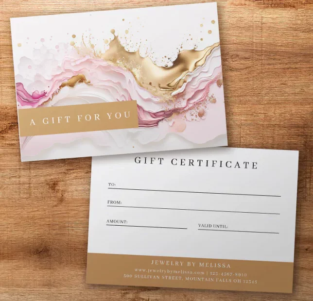 Gift Certificates for entrepreneurs and small business owners