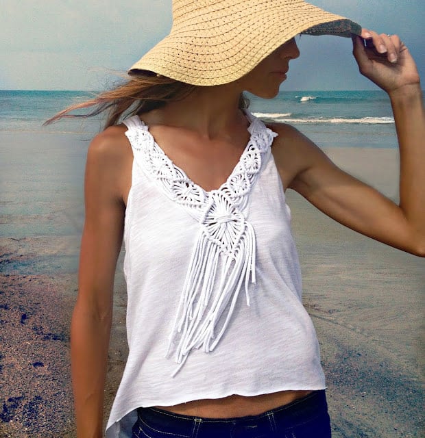 DIY Macramé Fringe Top