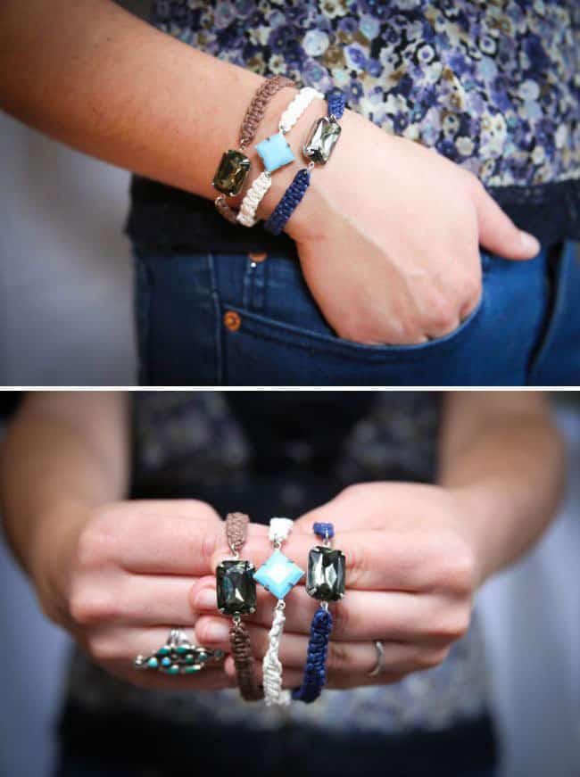 DIY JEWEL MACRAME BRACELET