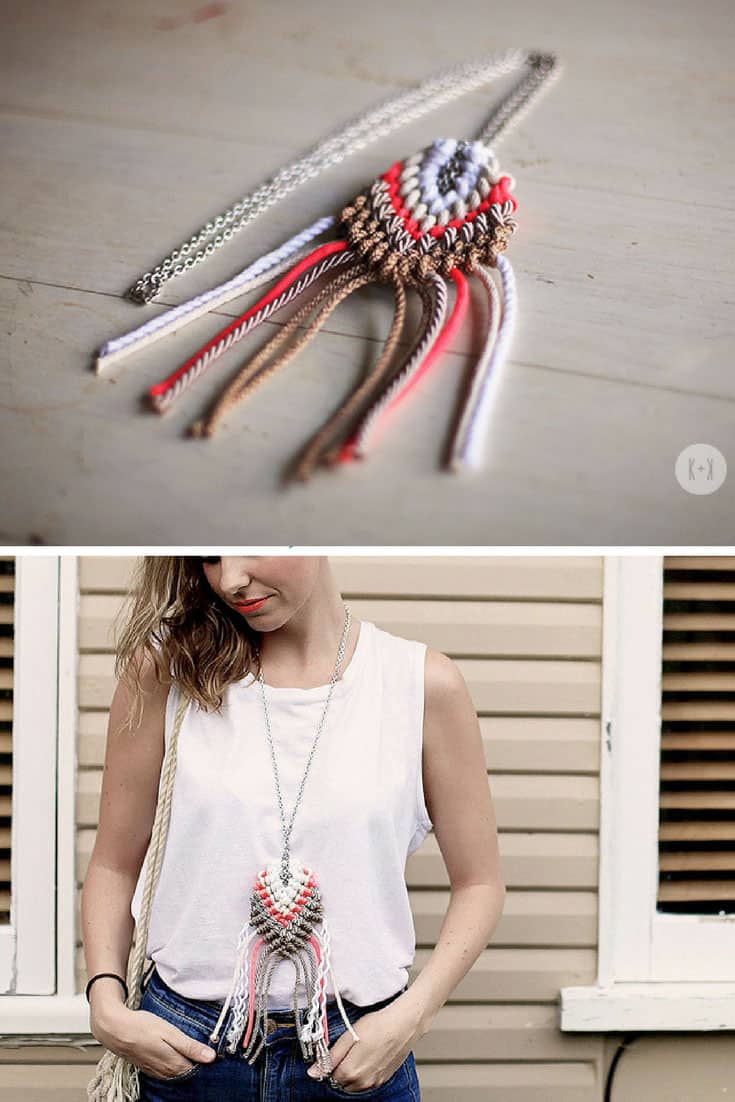 DIY Roped Macrame Necklace