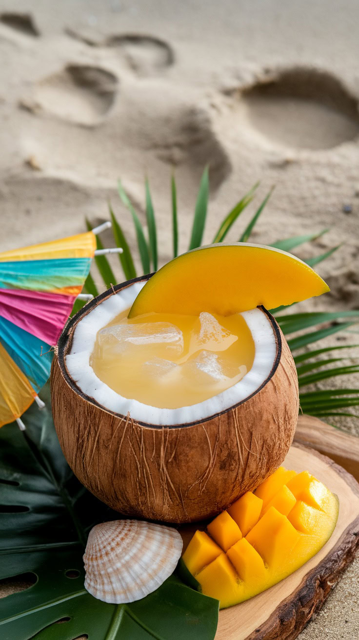 This Mango & Coconut Vodka Dream is a refreshing escape into tropical flavors. With its sweet mango and creamy coconut, it’s like sipping a vacation in a glass. Perfect for a girls' night in, this cocktail is super easy to whip up, making it ideal for casual gatherings with friends.