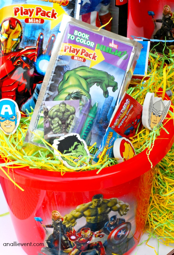 Some great ideas for a Marvel superhero Easter basket!