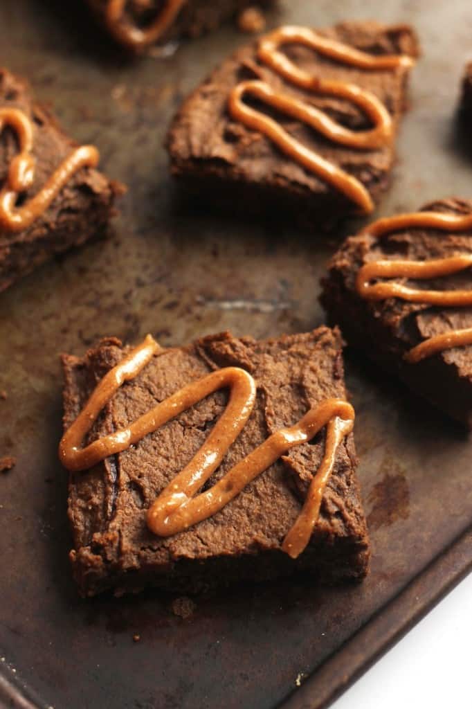 Chocolate Chip Gingerbread Chickpea Blondies With Maple Glaze<