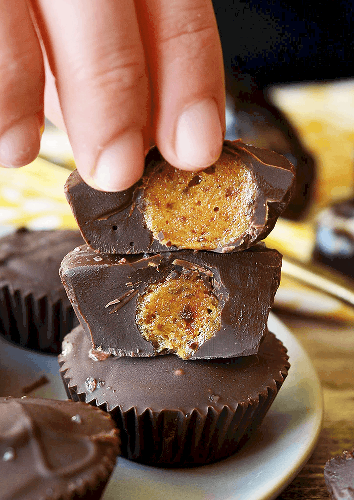 Healthy Salted Caramel Cups