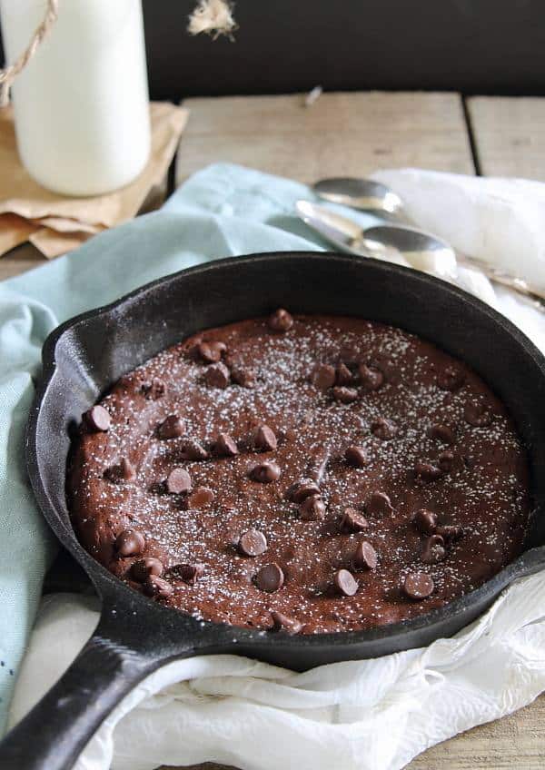 Fudgy Paleo Skillet Brownie