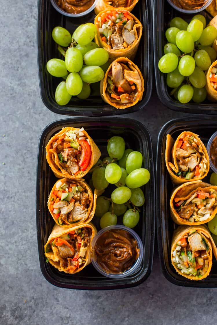 Thai Chicken Wraps Meal-Prep Bistro Boxes