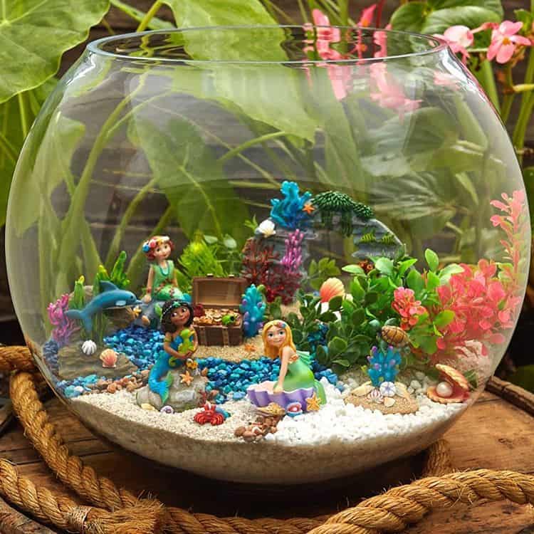 A Mermaid Party in a Planter