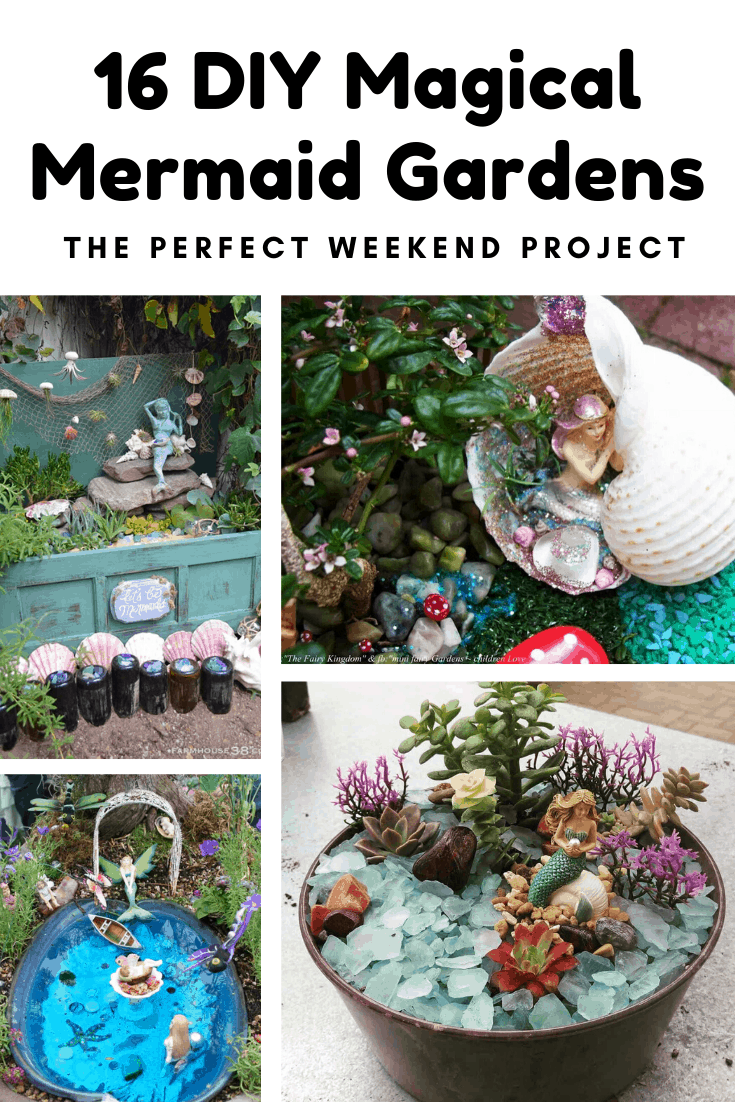 Mermaid Fairy Garden Kit, Mermaid Succulent Planter, Mermaid Craft