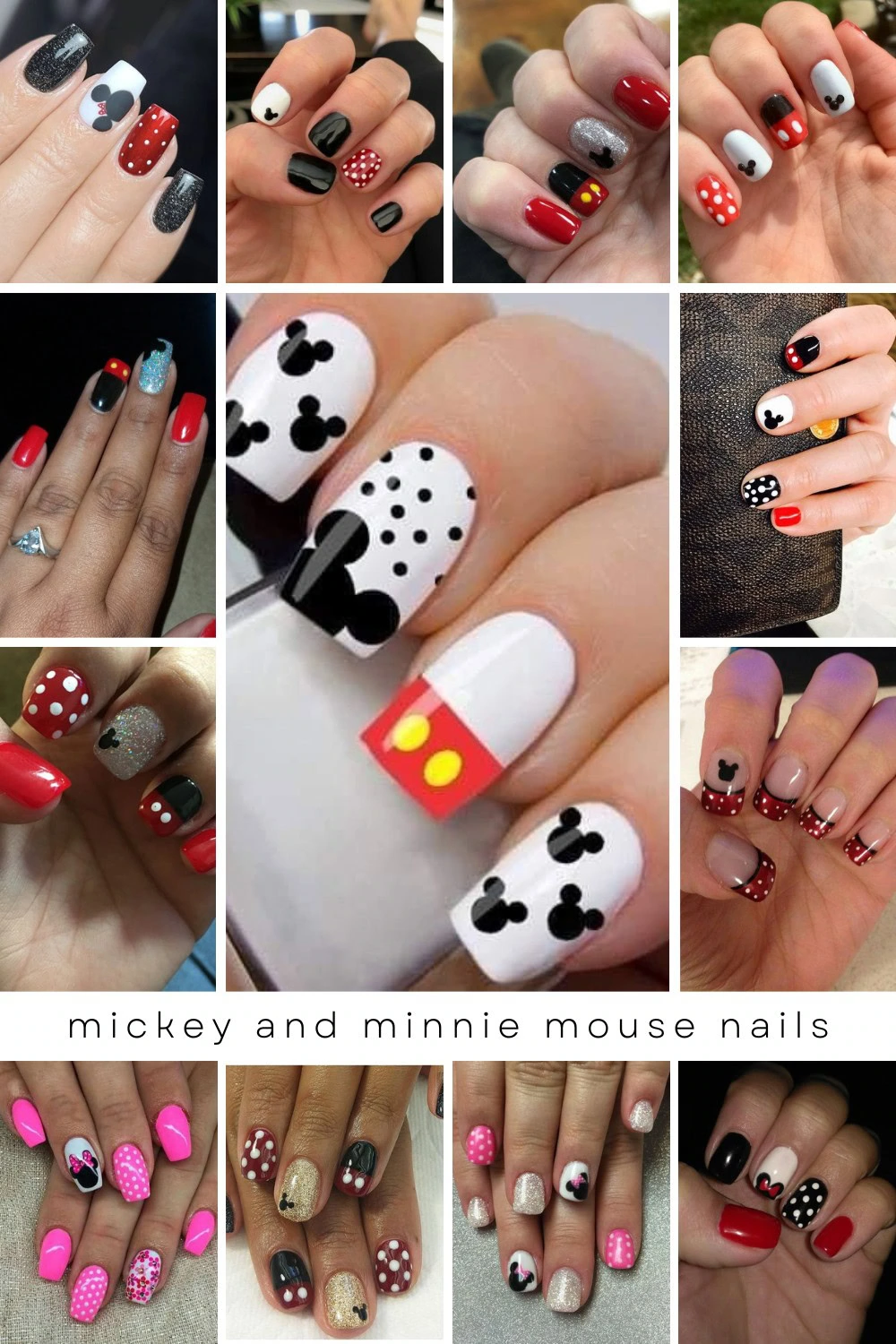 Transform your nails into a canvas of Disney magic with these enchanting Mickey and Minnie Mouse designs! 🎨✨ Whether you're heading to the parks, planning a Disney-themed party, or simply adding some sparkle to your everyday look, these nails will make you the star of the show! 🌟 Show off your Disney style with pride and let your fingertips tell a magical story. 🐭🎀 #DisneyMagic #MickeyAndMinnie #NailArt