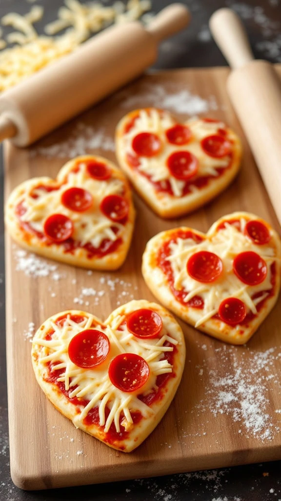 Mini heart-shaped pizzas are a fun twist on a classic favorite. Perfect for sharing or as a cute snack, these little delights are simple to make. With just the right amount of cheese and pepperoni, they bring a smile to everyone’s face! Get the recipe here.