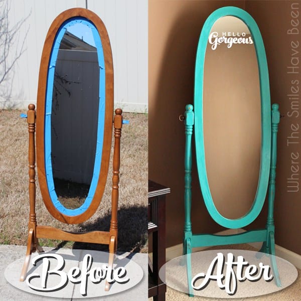 Make a standing mirror look gorgeous