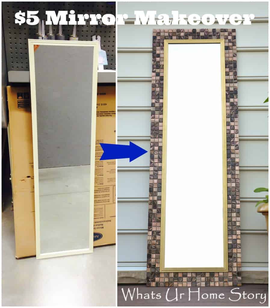 Use tiles to makeover your mirror frame