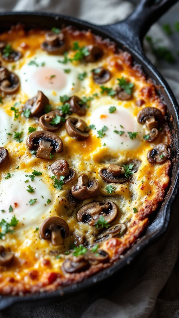 This Mushroom and Gruyère Breakfast Bake is perfect for a cozy morning. The creamy eggs blend beautifully with the earthy mushrooms and rich Gruyère cheese. It’s an easy dish that brings comfort and flavor to your breakfast table!