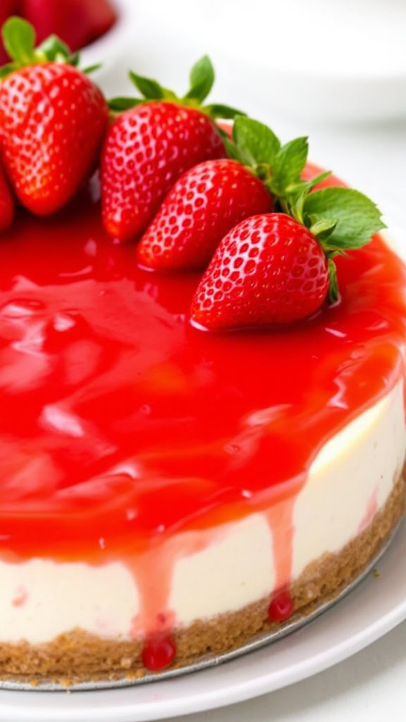 This no-bake strawberry cheesecake is a real treat! With its smooth, creamy filling and fresh strawberries on top, it's perfect for any occasion. Check out the full recipe here and enjoy every bite!