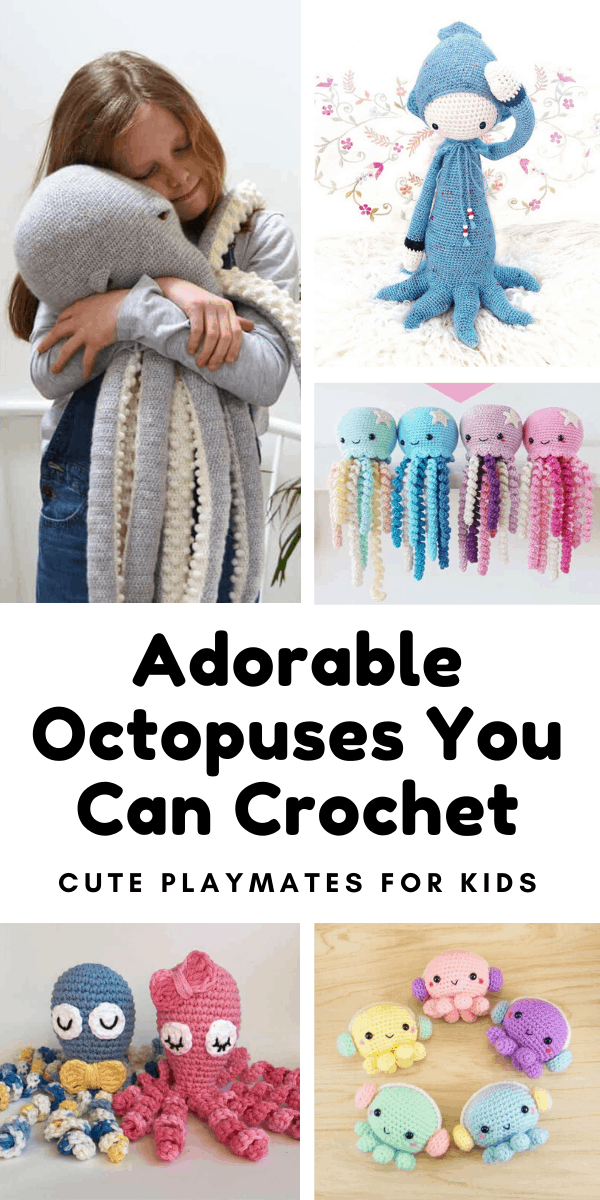 Want a new pattern to work on? Check out these cute octopuses that you can crochet - and that any child will love to play with! #crochet #crochetpattern #crafts #octopus