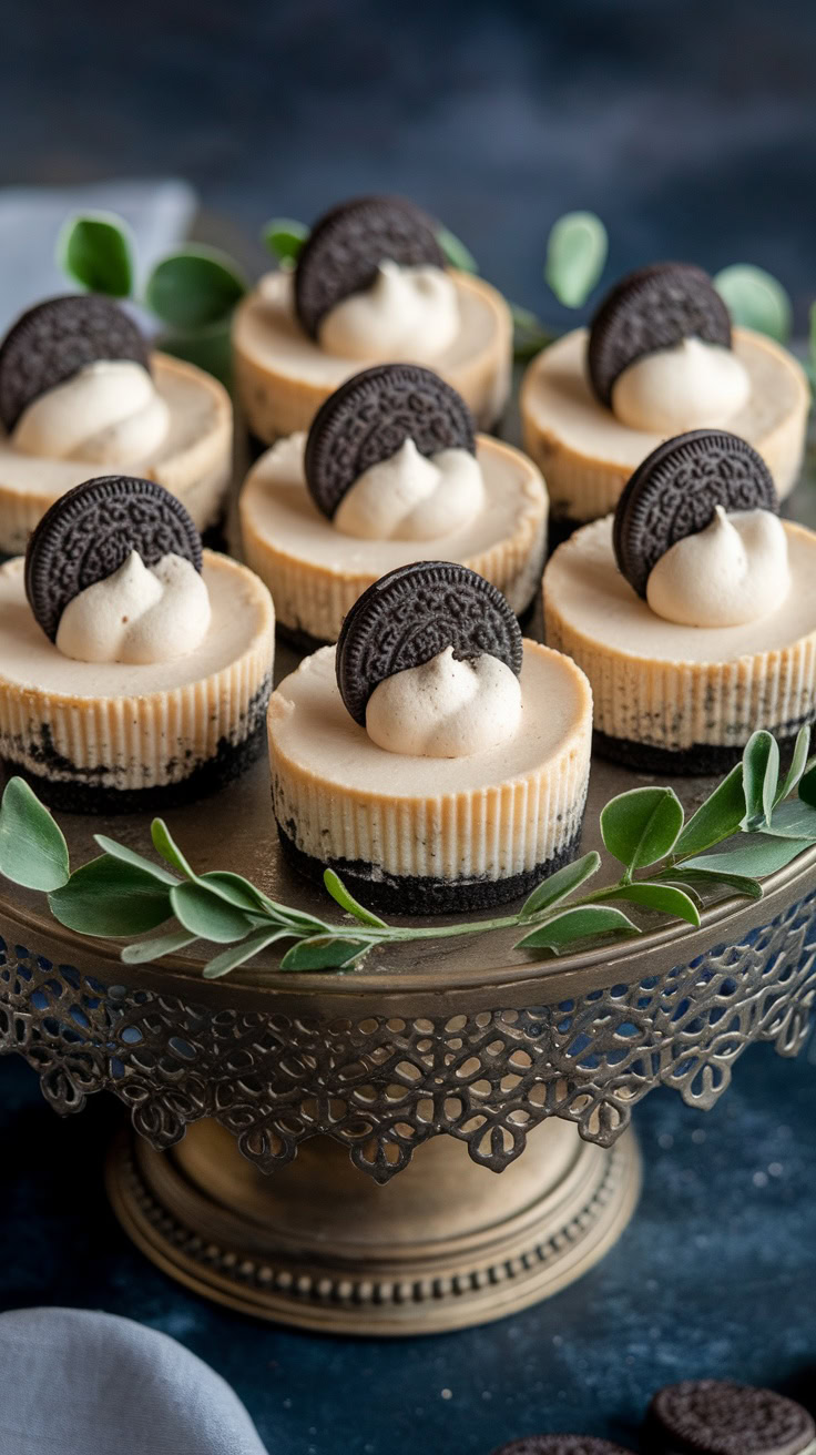 Oreo cookie mini cheesecakes are a hit at any bake sale! These little treats combine a creamy filling with a crunchy Oreo crust, making them irresistible. Perfect for sharing, they're sure to attract a crowd and raise some funds for your school project!