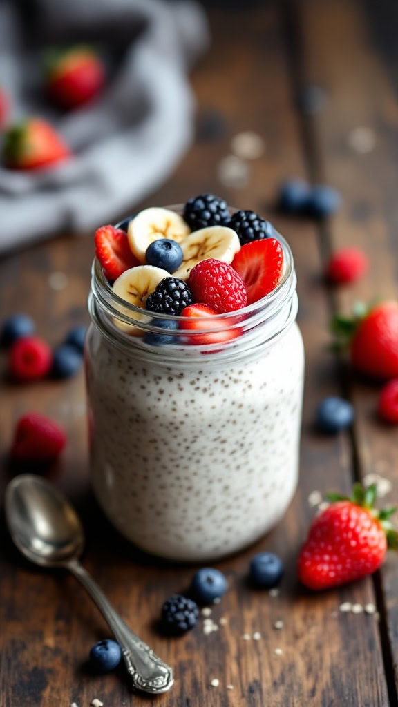 Overnight oats are a fun and easy breakfast option that you can prepare the night before. Just mix oats with your favorite milk and toppings, and let them soak overnight. For a delicious recipe, check out this overnight oats recipe to get started!