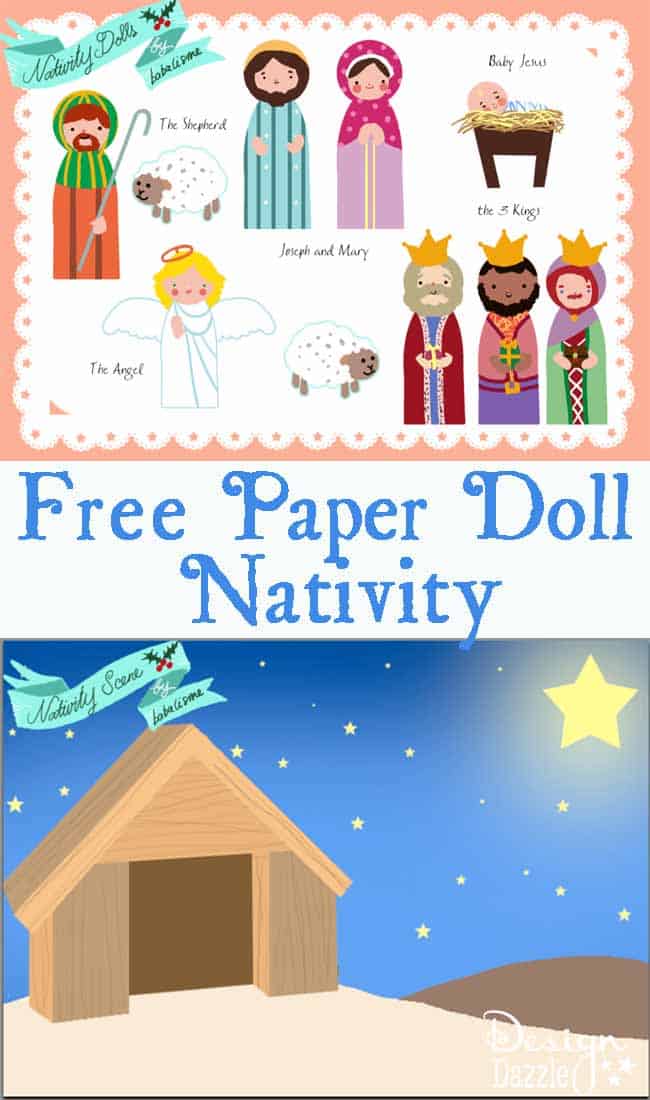 Oh this paper doll nativity set will keep the kids quiet!