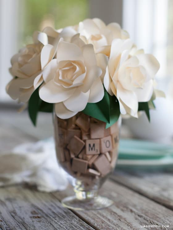 DIY Metallic Paper Gardenia