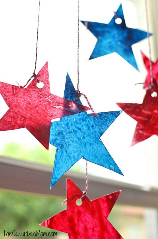 4th of July Star Sun Catchers: Kids Craft