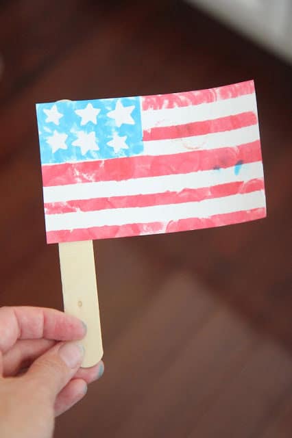 Fourth of July Flag Craft for Toddlers