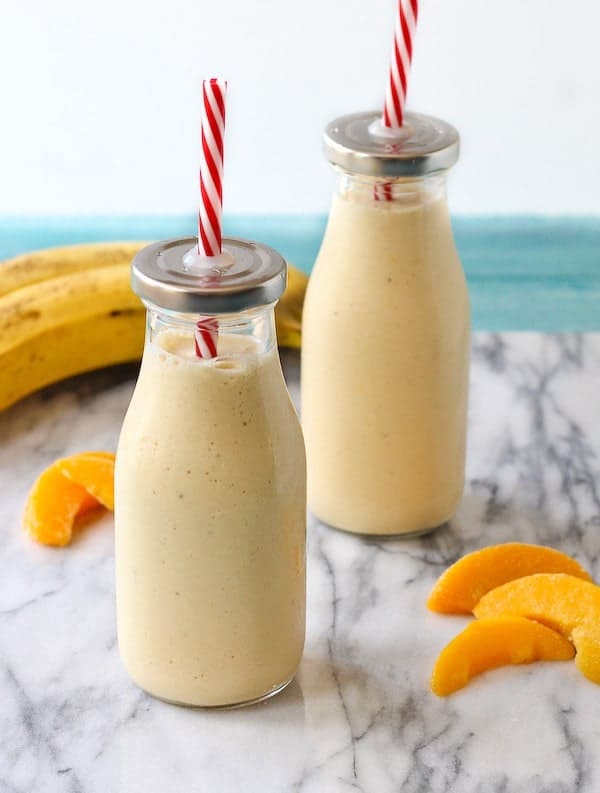 Peach, Banana, Honey, and Cottage Cheese Smoothie