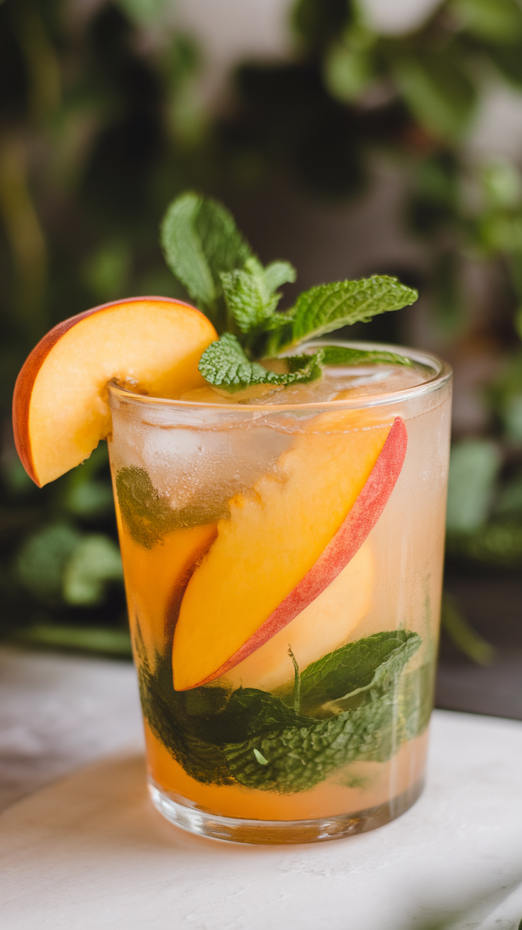 The Peach Mojito is a refreshing twist on the classic mojito, perfect for summer days or any time you crave something fruity and cool. It combines the sweetness of ripe peaches with the zesty bite of fresh mint and lime, creating a drink that's both invigorating and delicious. This cocktail is simple to make, requiring just a few fresh ingredients and a little mixing to bring everything together.