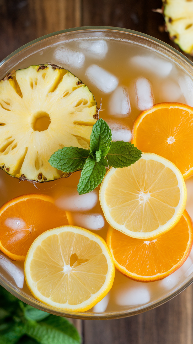 Pineapple Coconut Vodka Punch is a tropical delight that brings sunshine into any gathering. Its refreshing blend of pineapple juice and coconut flavors makes it a perfect party drink, ideal for summer barbecues or relaxing evenings.