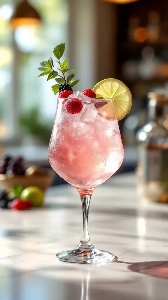There's nothing quite like a refreshing Pink Gin & Tonic to kick off a fun evening with friends. Just mix your favorite pink gin with tonic water, add some ice, and garnish with fresh berries and a slice of lime. Itโs simple, tasty, and sure to brighten up any gathering!