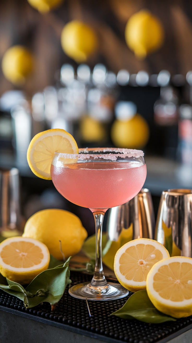 The Pink Lemon Drop is a delightful twist on the classic lemon drop cocktail. This vibrant drink features a beautiful pink hue, making it perfect for any festive gathering. The combination of fresh lemon juice, sweeteners, and a splash of cranberry juice creates a refreshing flavor that dances on your palate.