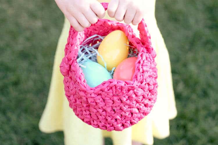 Plastic Crocheted Easter Basket