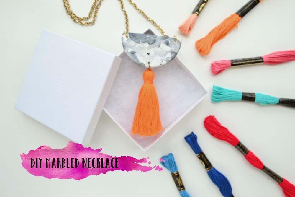 DIY Marbled Necklace