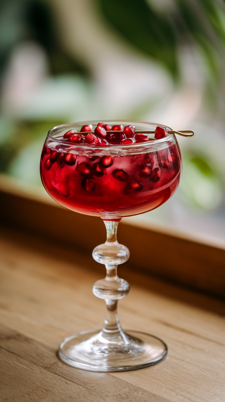 The Pomegranate Cosmopolitan is a refreshing twist on the classic cocktail, combining tart pomegranate juice with the traditional flavors of vodka and triple sec. This drink is not only visually stunning with its vibrant red color, but it also offers a balanced taste that’s both sweet and sour, making it perfect for any occasion.