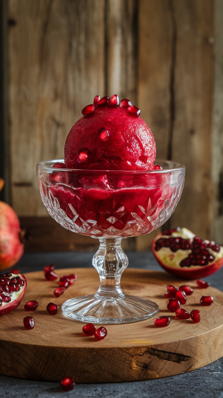 Pomegranate Vodka Sorbet is a refreshing treat that blends the tartness of pomegranate with the smoothness of vodka. This dessert is perfect for warm days, offering a sweet and slightly tangy flavor that’s sure to delight your taste buds. It's surprisingly simple to whip up, making it a great option for both casual get-togethers and special occasions.