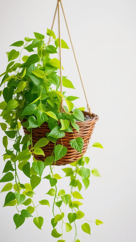 Pothos is a super easy plant to care for, making it perfect for busy folks. It thrives in various lighting conditions, from bright spots to lower light areas, so you can place it almost anywhere. Plus, its trailing vines add a lovely touch to your indoor space.