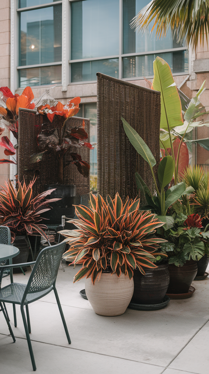 For a flexible and low-commitment option, potted plants are a great choice. Use them to create movable dividers that suit your changing needs.