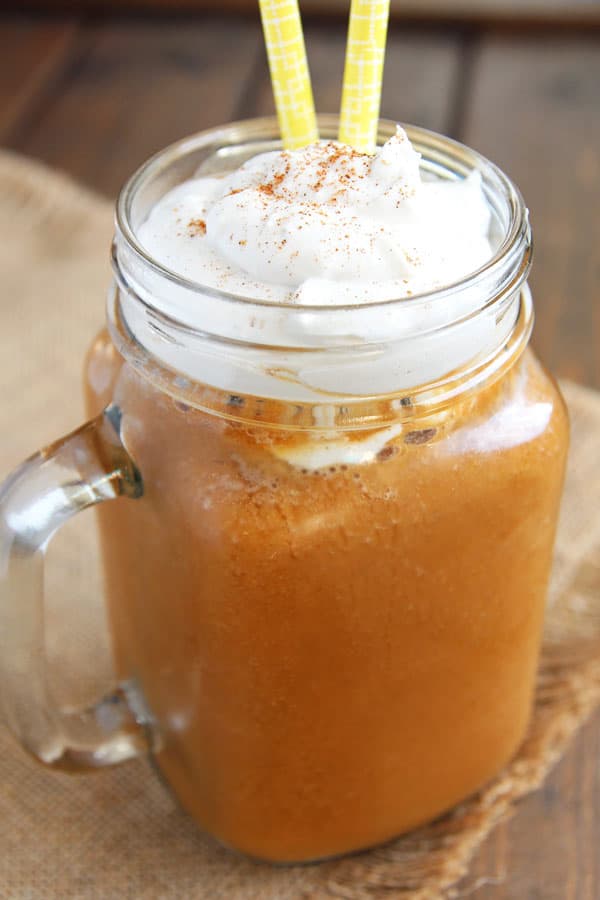 Healthy Pumpkin Spice Frappe Smoothie