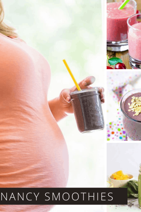 These easy first trimester pregnancy smoothie recipes will help you feel less nauseous and give you an energy boost. #pregnant #pregnancy #smoothie