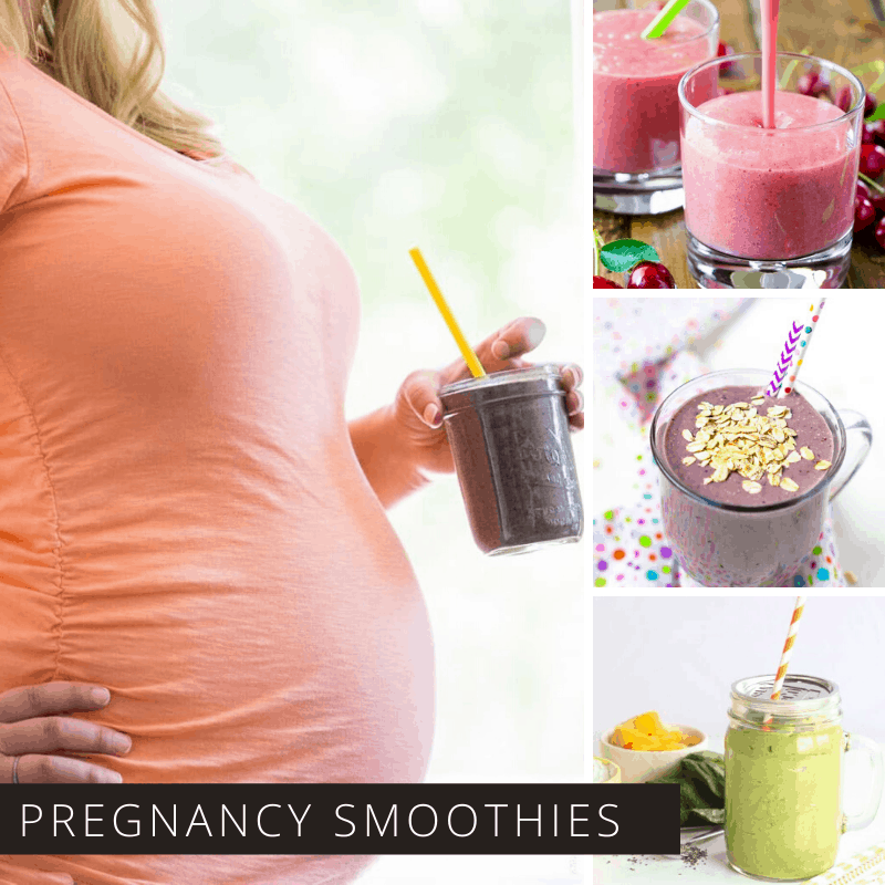 These easy first trimester pregnancy smoothie recipes will help you feel less nauseous and give you an energy boost. #pregnant #pregnancy #smoothie